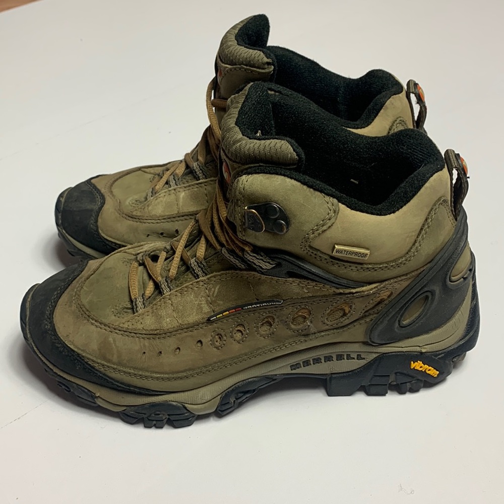 Merrell Pulse II Mid Loden Hiking Boots Taupe Women’s Size 7